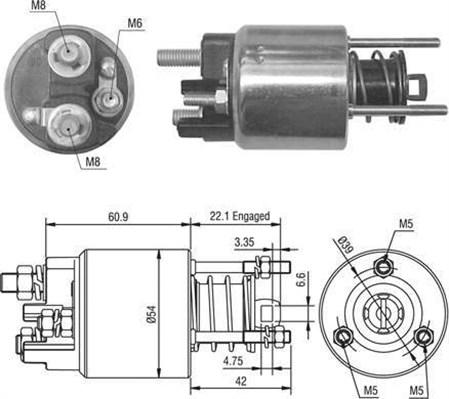 Magneti Marelli 940113050016 - Ievilcējrelejs, Starteris autodraugiem.lv