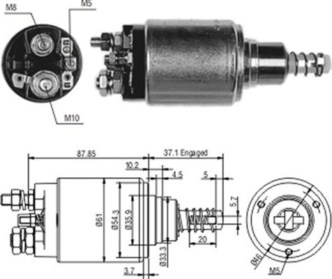 Magneti Marelli 940113050193 - Ievilcējrelejs, Starteris autodraugiem.lv