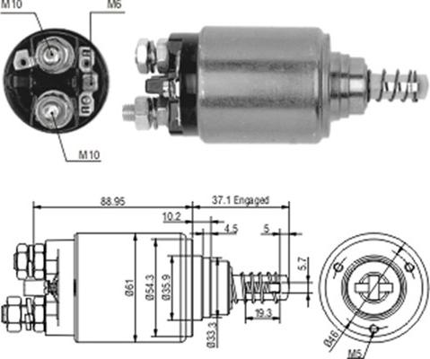 Magneti Marelli 940113050186 - Ievilcējrelejs, Starteris autodraugiem.lv