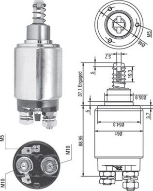 Magneti Marelli 940113050179 - Ievilcējrelejs, Starteris autodraugiem.lv