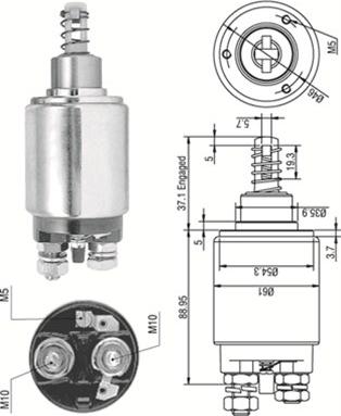 Magneti Marelli 940113050173 - Ievilcējrelejs, Starteris autodraugiem.lv