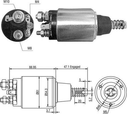 Magneti Marelli 940113050390 - Ievilcējrelejs, Starteris autodraugiem.lv