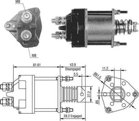 Magneti Marelli 940113050391 - Ievilcējrelejs, Starteris autodraugiem.lv