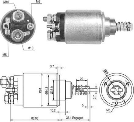 Magneti Marelli 940113050389 - Ievilcējrelejs, Starteris autodraugiem.lv