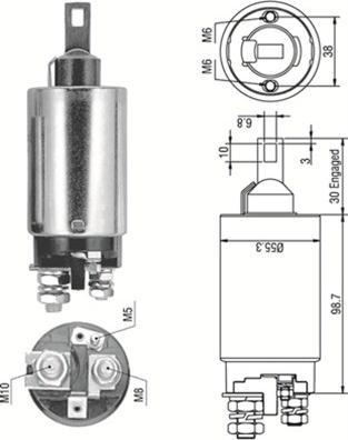 Magneti Marelli 940113050329 - Ievilcējrelejs, Starteris autodraugiem.lv