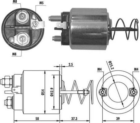 Magneti Marelli 940113050371 - Ievilcējrelejs, Starteris autodraugiem.lv