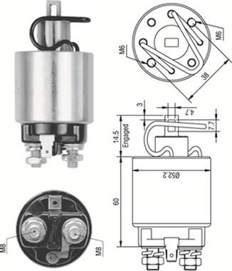 Magneti Marelli 940113050242 - Ievilcējrelejs, Starteris autodraugiem.lv