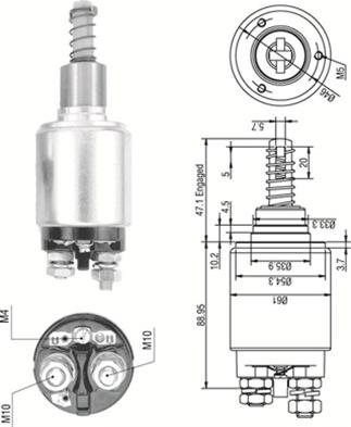 Magneti Marelli 940113050255 - Ievilcējrelejs, Starteris autodraugiem.lv