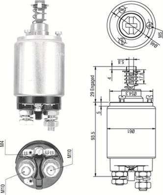 Magneti Marelli 940113050258 - Ievilcējrelejs, Starteris autodraugiem.lv