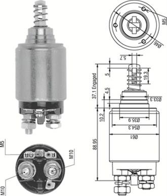 Magneti Marelli 940113050252 - Ievilcējrelejs, Starteris autodraugiem.lv