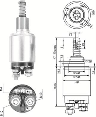 Magneti Marelli 940113050257 - Ievilcējrelejs, Starteris autodraugiem.lv