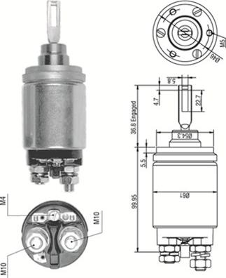 Magneti Marelli 940113050260 - Ievilcējrelejs, Starteris autodraugiem.lv