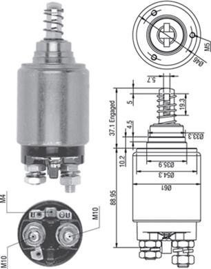 Magneti Marelli 940113050262 - Ievilcējrelejs, Starteris autodraugiem.lv