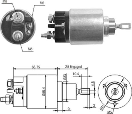 Magneti Marelli 940113050208 - Ievilcējrelejs, Starteris autodraugiem.lv