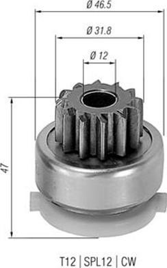 Magneti Marelli 940113020416 - Zobrats, Starteris autodraugiem.lv