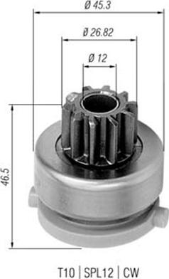 Magneti Marelli 940113020439 - Zobrats, Starteris autodraugiem.lv