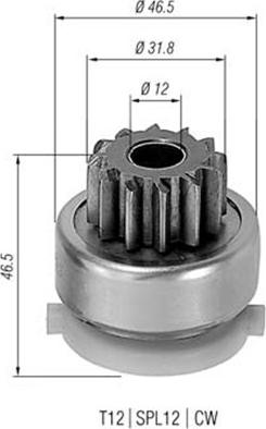 Magneti Marelli 940113020437 - Zobrats, Starteris autodraugiem.lv