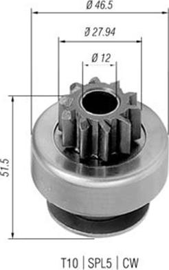 Magneti Marelli 940113020424 - Zobrats, Starteris autodraugiem.lv