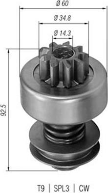 Magneti Marelli 940113020058 - Zobrats, Starteris autodraugiem.lv
