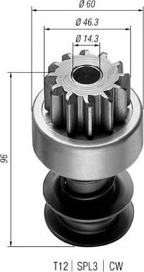 Magneti Marelli 940113020009 - Zobrats, Starteris autodraugiem.lv