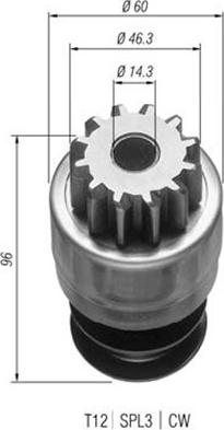 Magneti Marelli 940113020162 - Zobrats, Starteris autodraugiem.lv