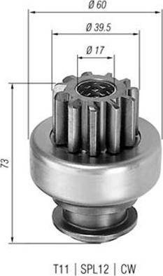 Magneti Marelli 940113020117 - Zobrats, Starteris autodraugiem.lv