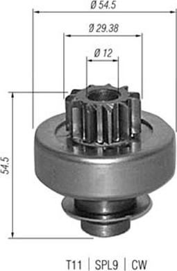 Magneti Marelli 940113020347 - Zobrats, Starteris autodraugiem.lv