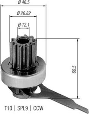 Magneti Marelli 940113020321 - Zobrats, Starteris autodraugiem.lv