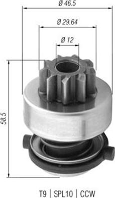 Magneti Marelli 940113020371 - Zobrats, Starteris autodraugiem.lv