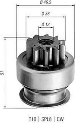 Magneti Marelli 940113020258 - Zobrats, Starteris autodraugiem.lv