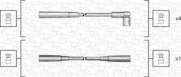 Magneti Marelli 941318111124 - Augstsprieguma vadu komplekts autodraugiem.lv