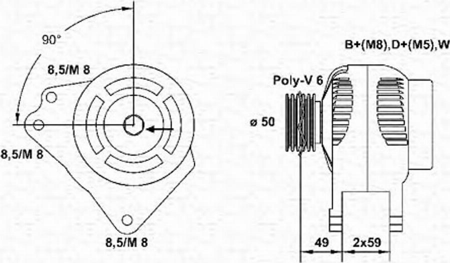 Magneti Marelli 943346001010 - Piedziņas skriemelis, Ģenerators autodraugiem.lv