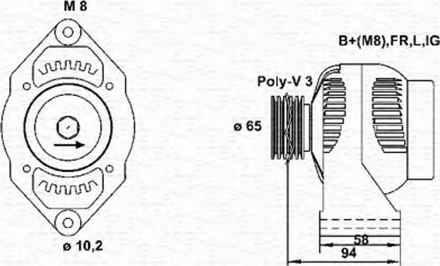 Magneti Marelli 943346103010 - Ģenerators autodraugiem.lv