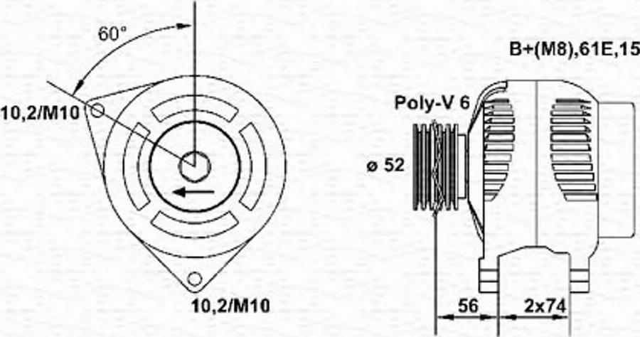 Magneti Marelli 943355067010 - Ģenerators autodraugiem.lv