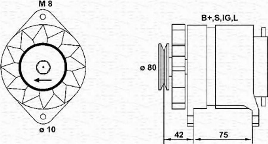 Magneti Marelli 943355076010 - Ģenerators autodraugiem.lv