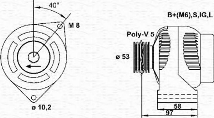 Magneti Marelli 943355126010 - Ģenerators autodraugiem.lv