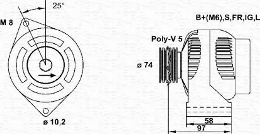 Magneti Marelli 943355175010 - Ģenerators autodraugiem.lv