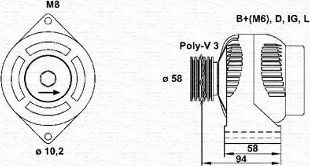 Magneti Marelli 943356939010 - Ģenerators autodraugiem.lv