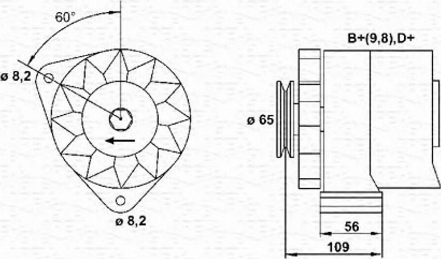 Magneti Marelli 943356446010 - Ģenerators autodraugiem.lv