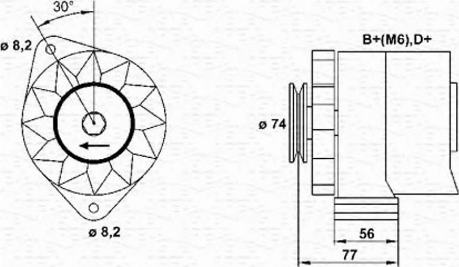 Magneti Marelli 943356548010 - Ģenerators autodraugiem.lv