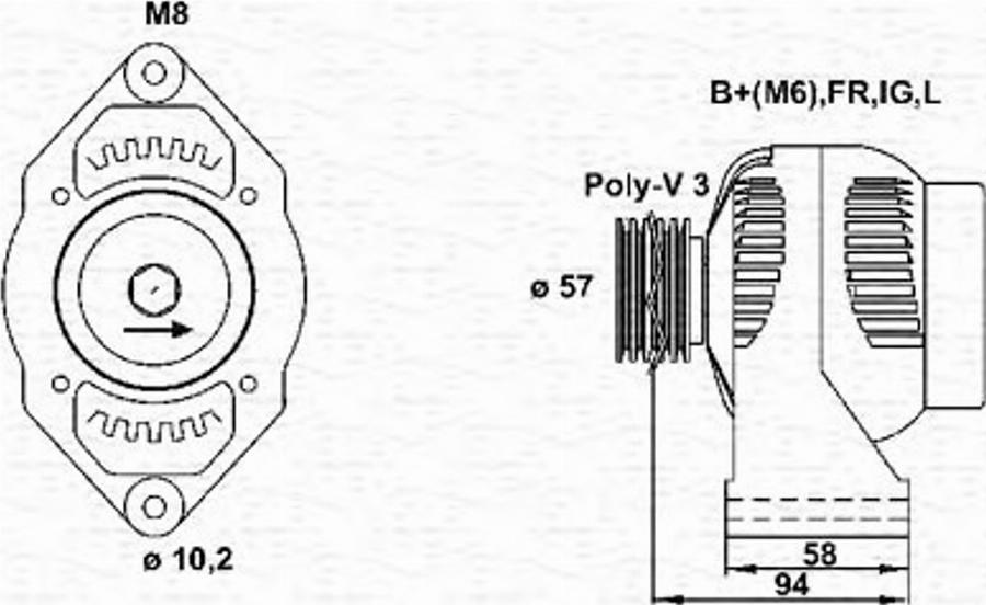 Magneti Marelli 943356582010 - Ģenerators autodraugiem.lv