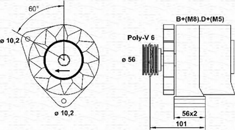 Magneti Marelli 943356626010 - Ģenerators autodraugiem.lv