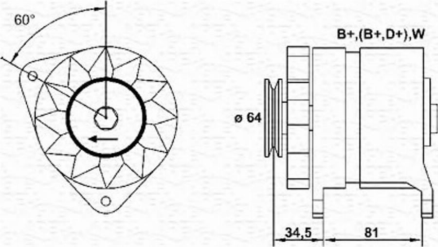 Magneti Marelli 943356315010 - Ģenerators autodraugiem.lv