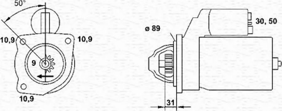 Magneti Marelli 9432 52205 010 - Starteris autodraugiem.lv