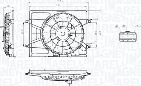 Magneti Marelli 069422796010 - Ventilators, Motora dzesēšanas sistēma autodraugiem.lv