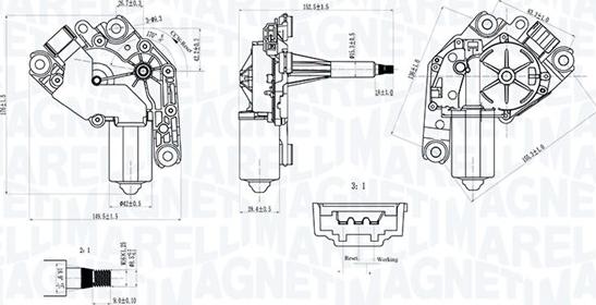 Magneti Marelli 064075500010 - Stikla tīrītāju motors autodraugiem.lv