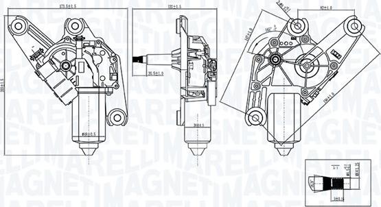 Magneti Marelli 064075600010 - Stikla tīrītāju motors autodraugiem.lv