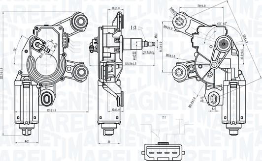 Magneti Marelli 064075300010 - Stikla tīrītāju motors autodraugiem.lv