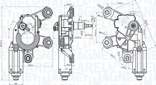 Magneti Marelli 064073000010 - Stikla tīrītāju motors autodraugiem.lv