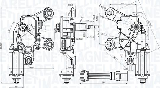 Magneti Marelli 064073100010 - Stikla tīrītāju motors autodraugiem.lv